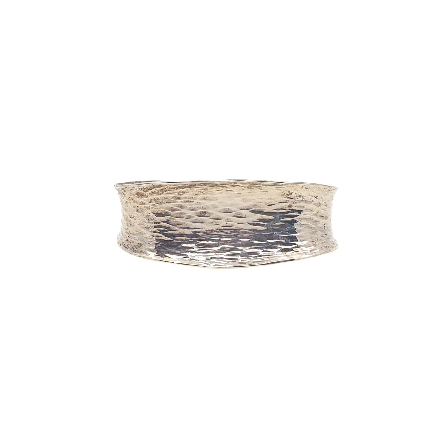 Vintage 1980s Sterling Silver Hammered Cuff Southwestern 6.25" Bracelet