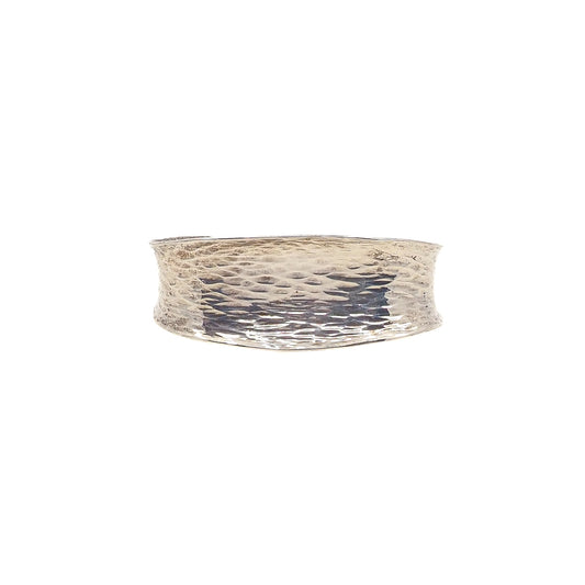 Vintage 1980s Sterling Silver Hammered Cuff Southwestern 6.25" Bracelet