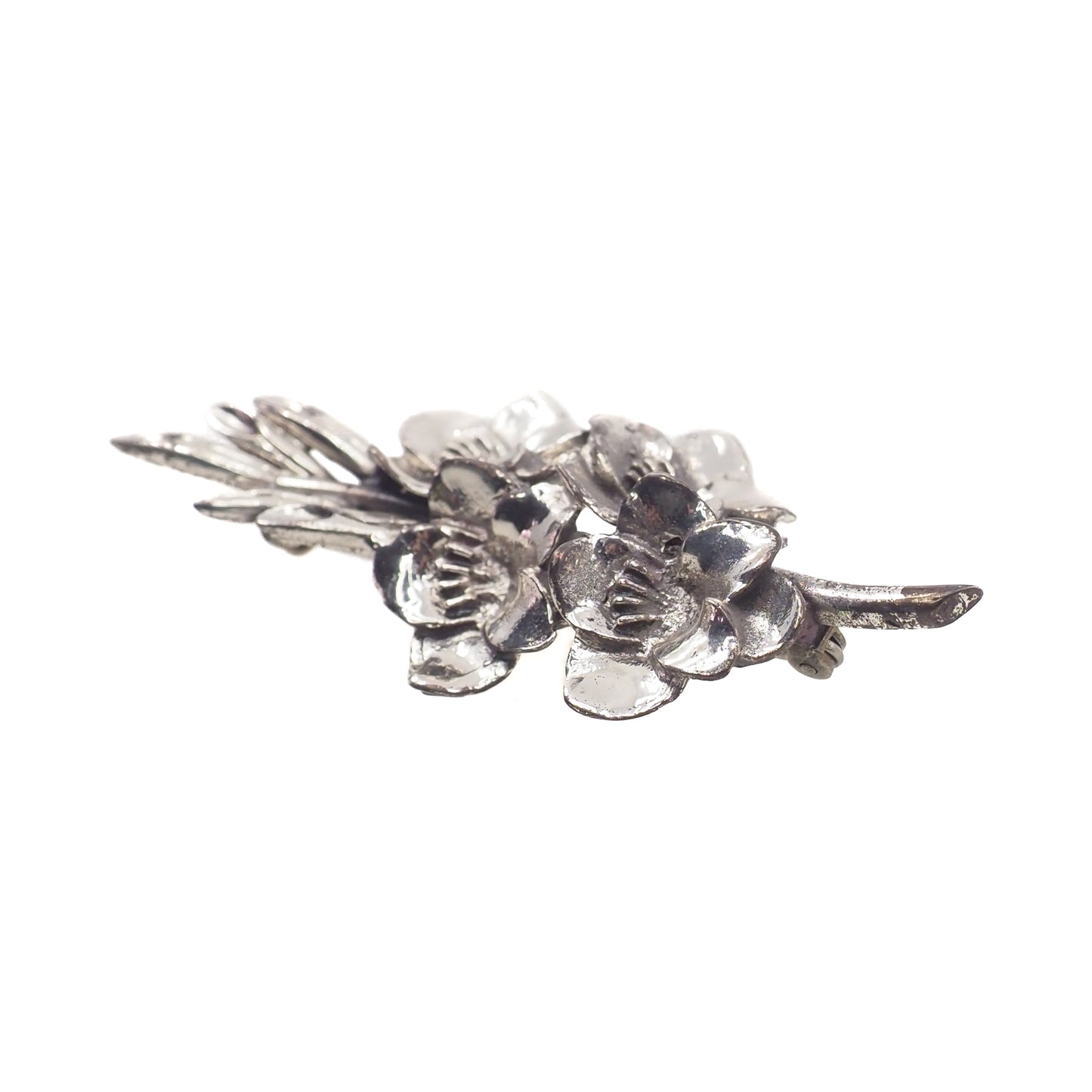 Vintage 1980s SARAH COVENTRY Sterling Silver Flower Brooch