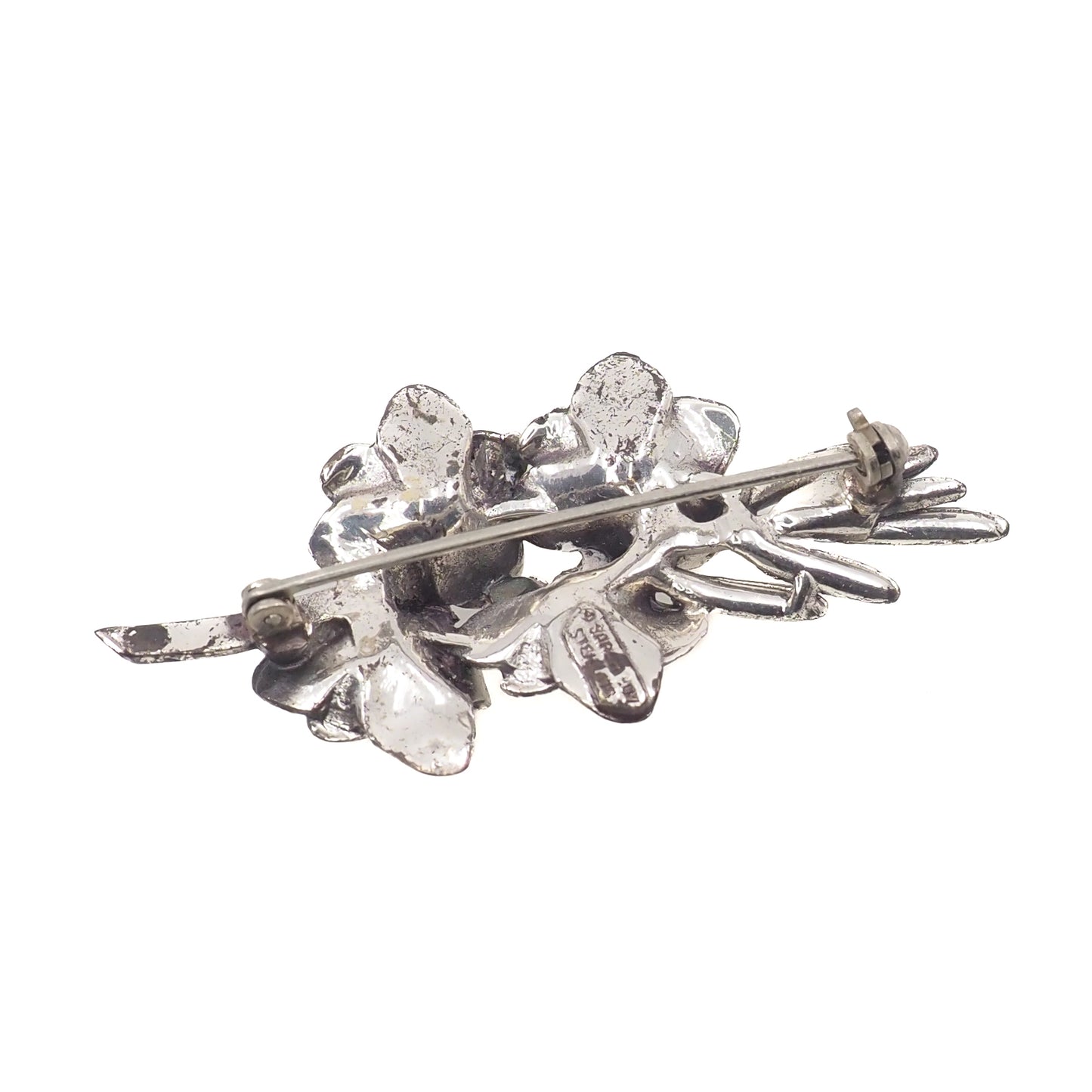 Vintage 1980s SARAH COVENTRY Sterling Silver Flower Brooch