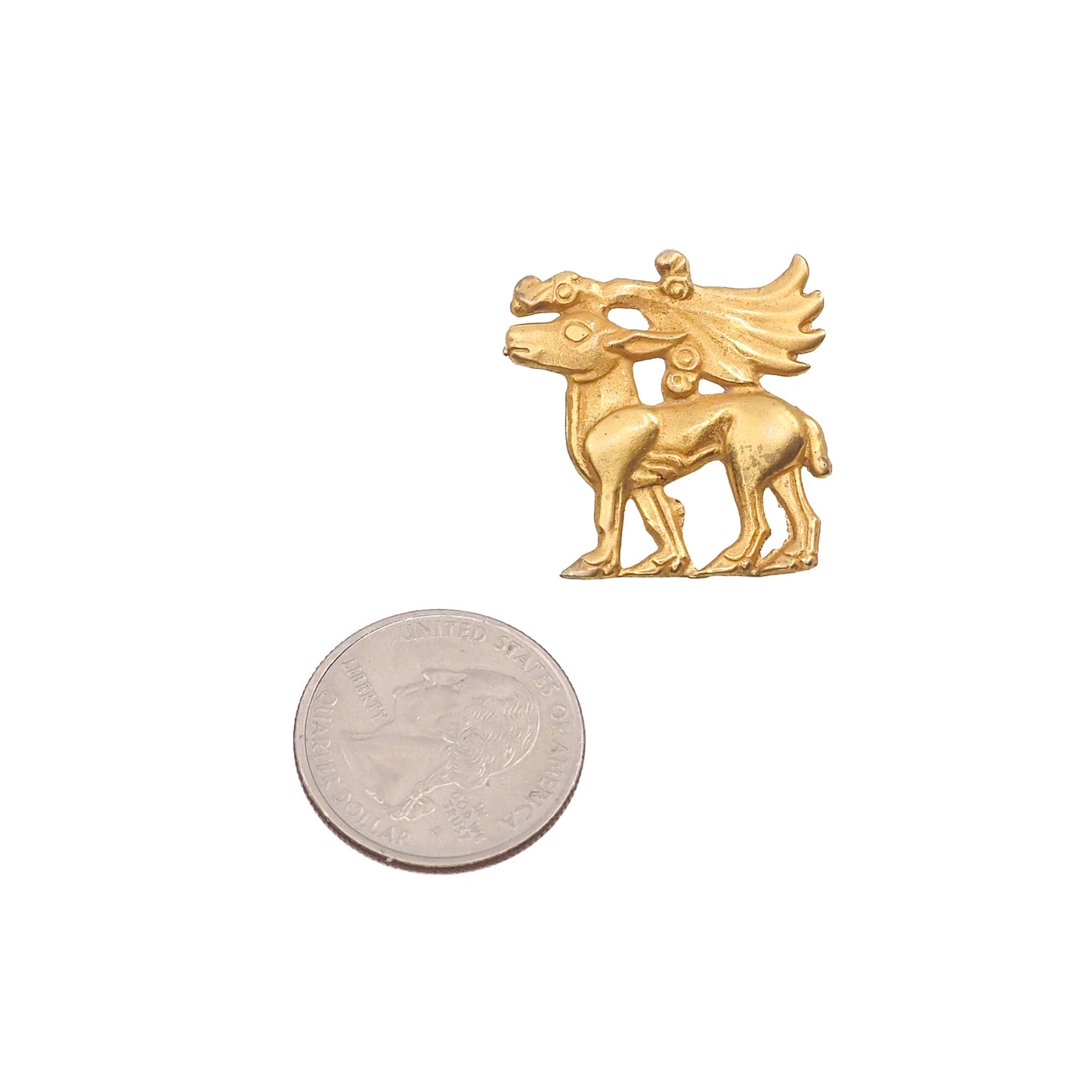 Vintage 1980s Metropolitan Museum of Art Vermeil Scythian Dress Ornament Brooch