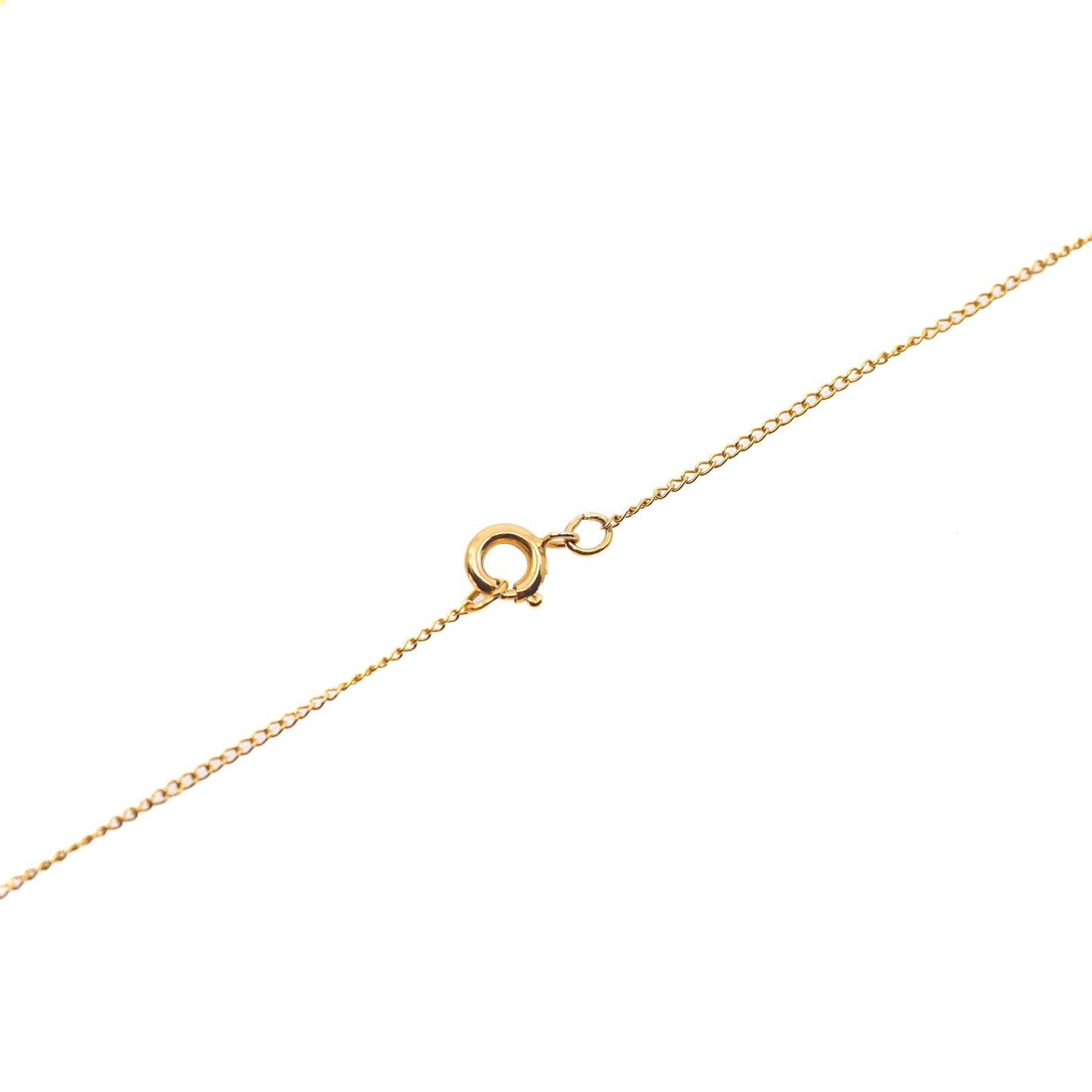 Vintage 1970s White Opal and Gold Filled Scroll Pendant 18" Necklace