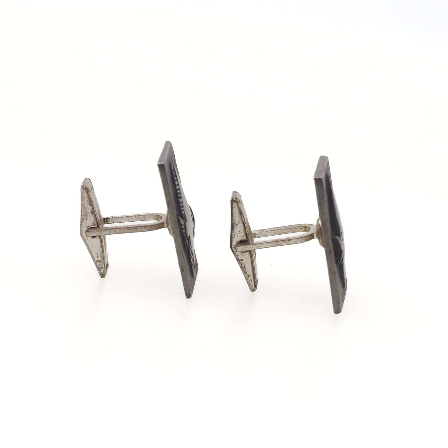 Vintage 1960s Swedish Fish Silver Animal Ocean Unisex Cufflinks