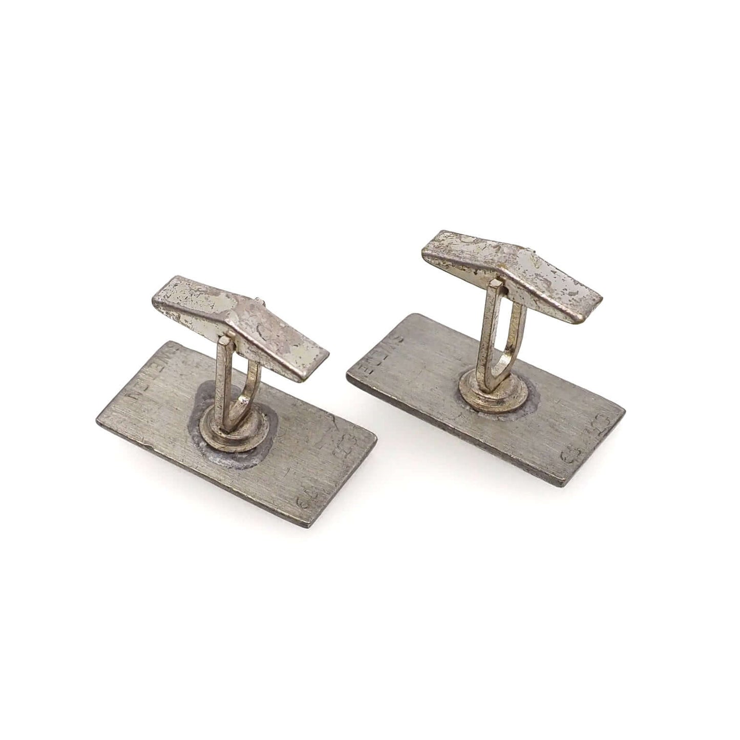 Vintage 1960s Swedish Fish Silver Animal Ocean Unisex Cufflinks