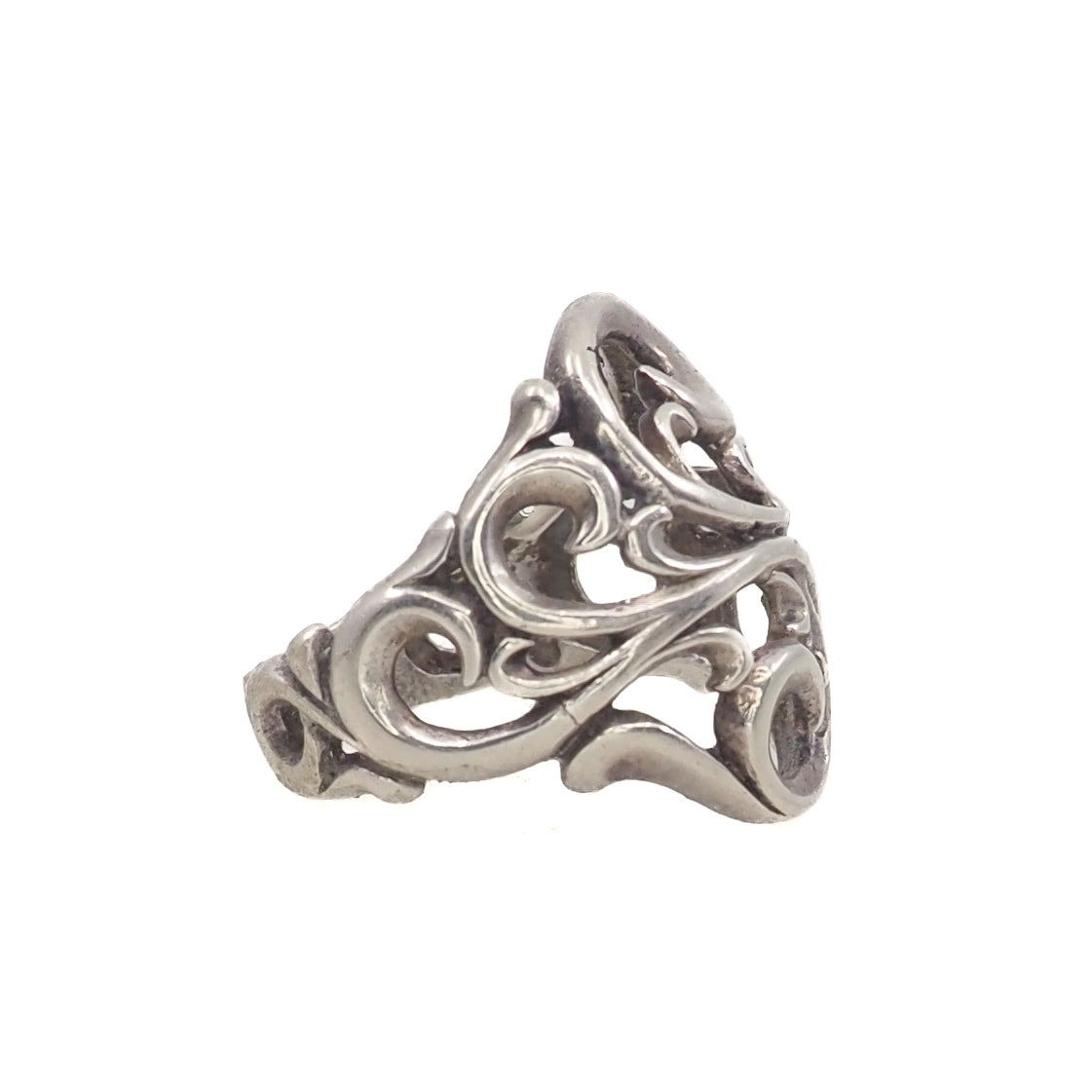 Vintage 1990s Sterling Silver Thick Band Southwestern Ring Size 6