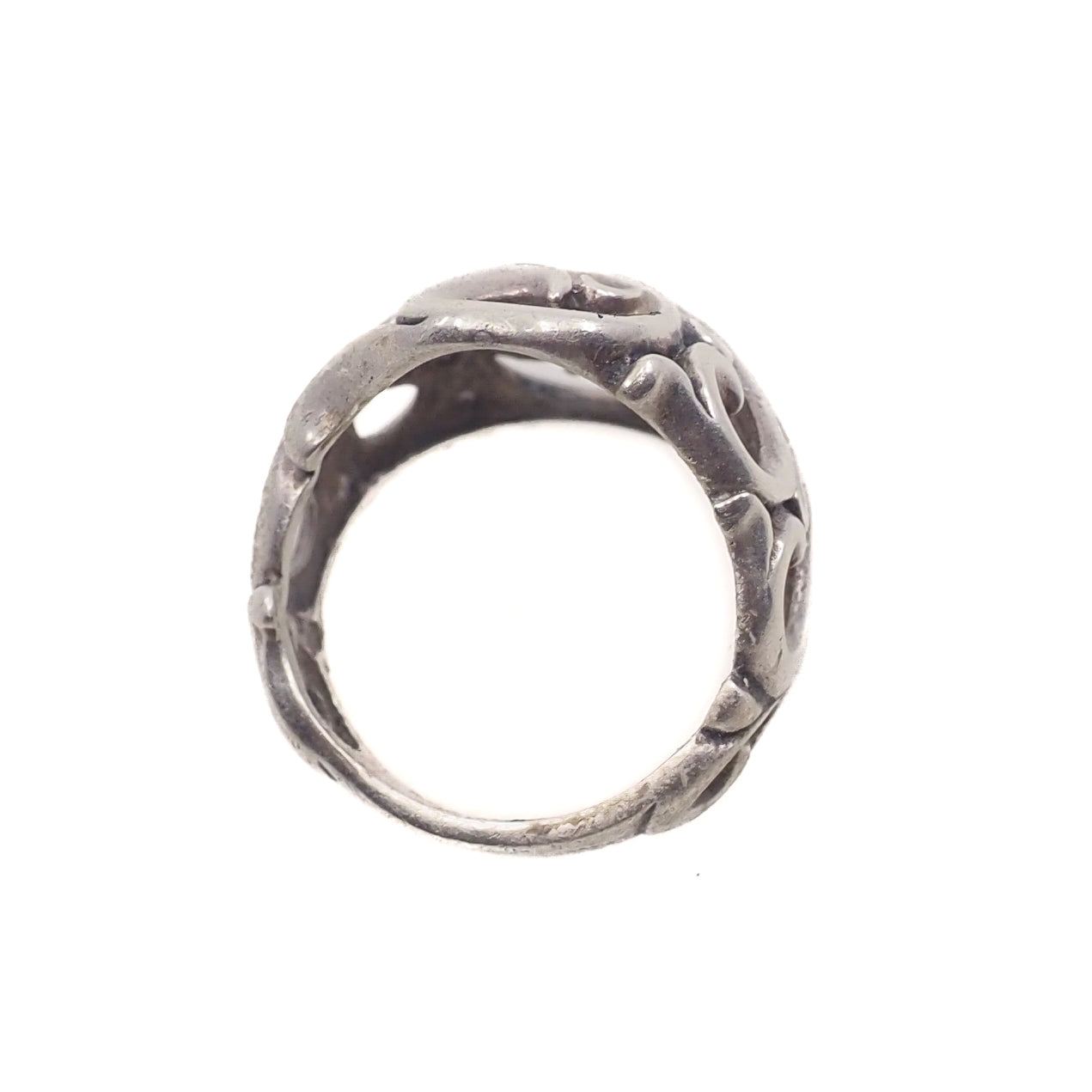 Vintage 1990s Sterling Silver Thick Band Southwestern Ring Size 6