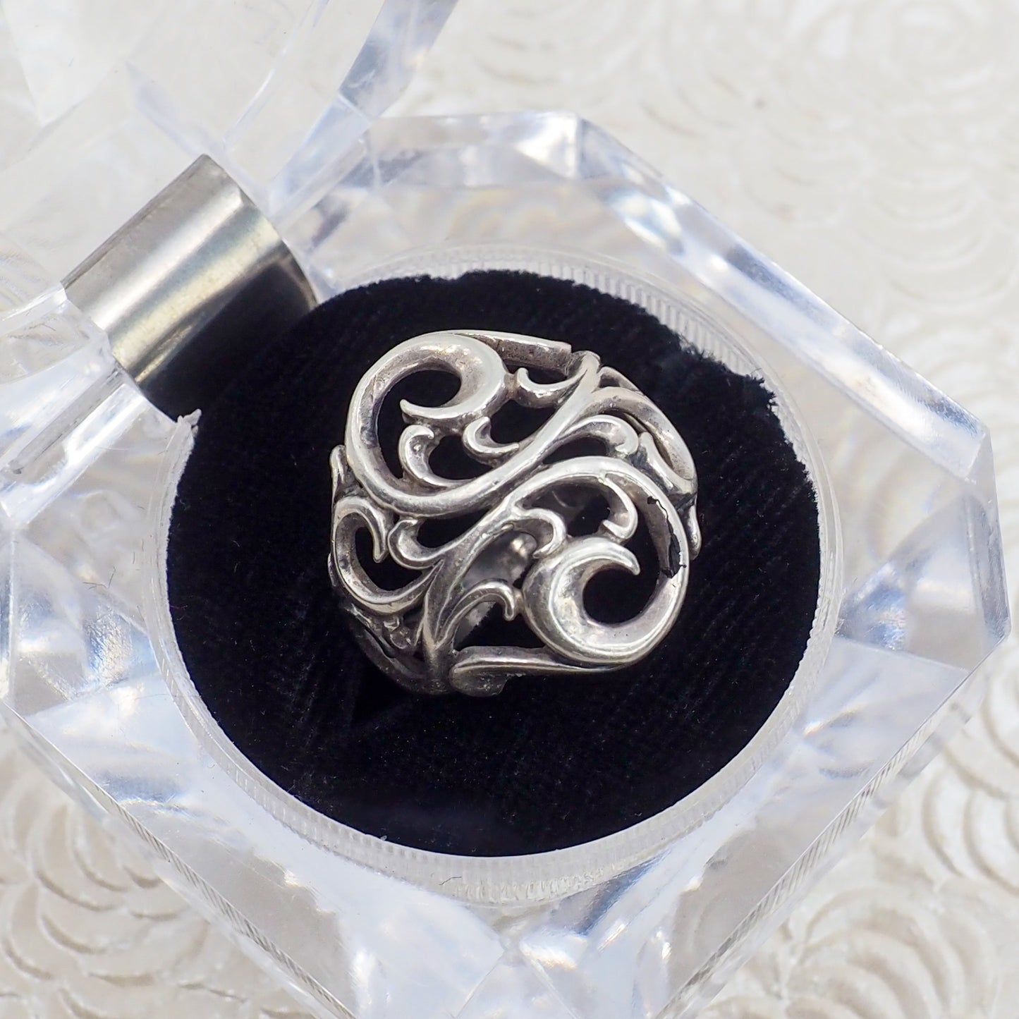 Vintage 1990s Sterling Silver Thick Band Southwestern Ring Size 6