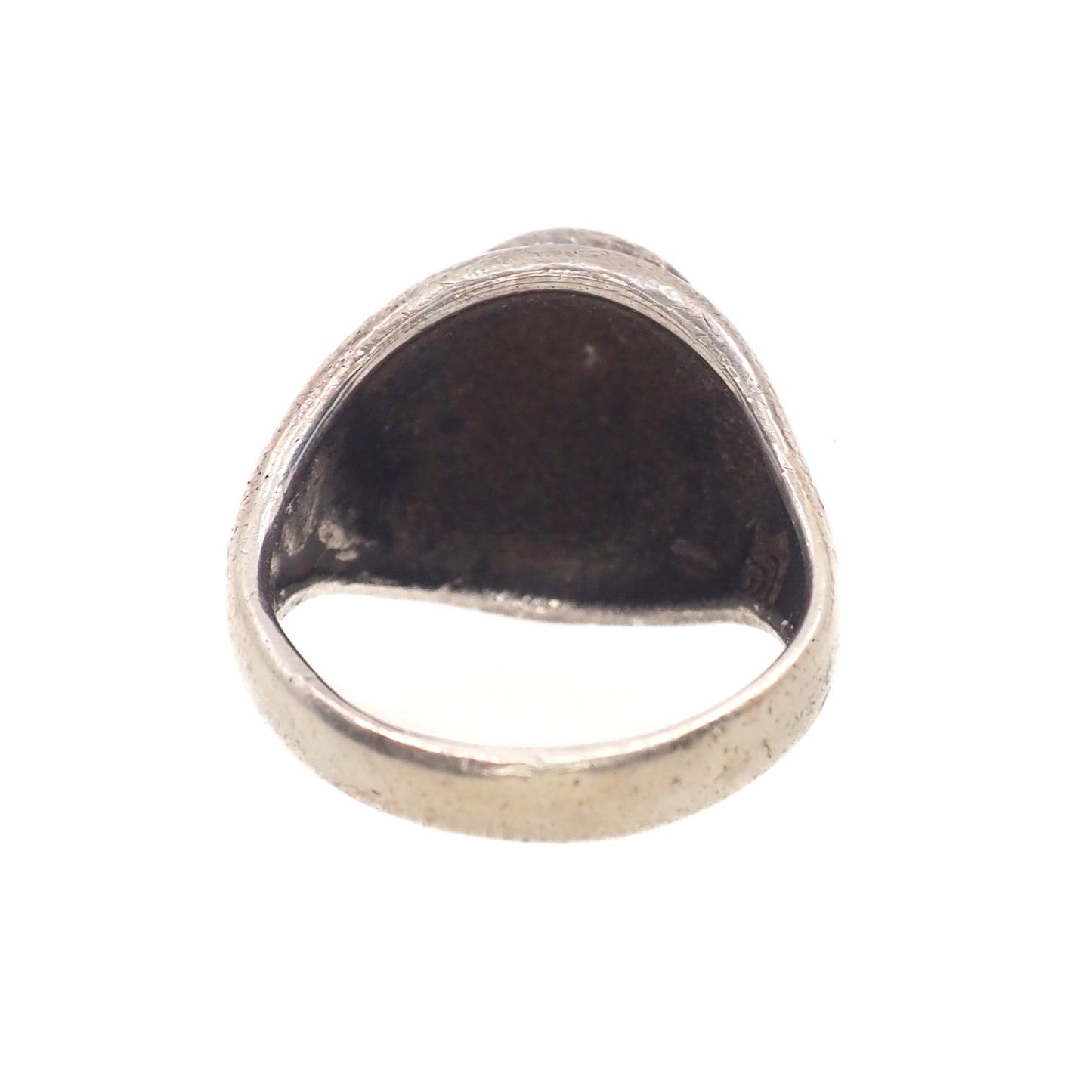 Vintage 1970s Sterling Silver Swirled Southwest Thick Band Ring Size 6.5