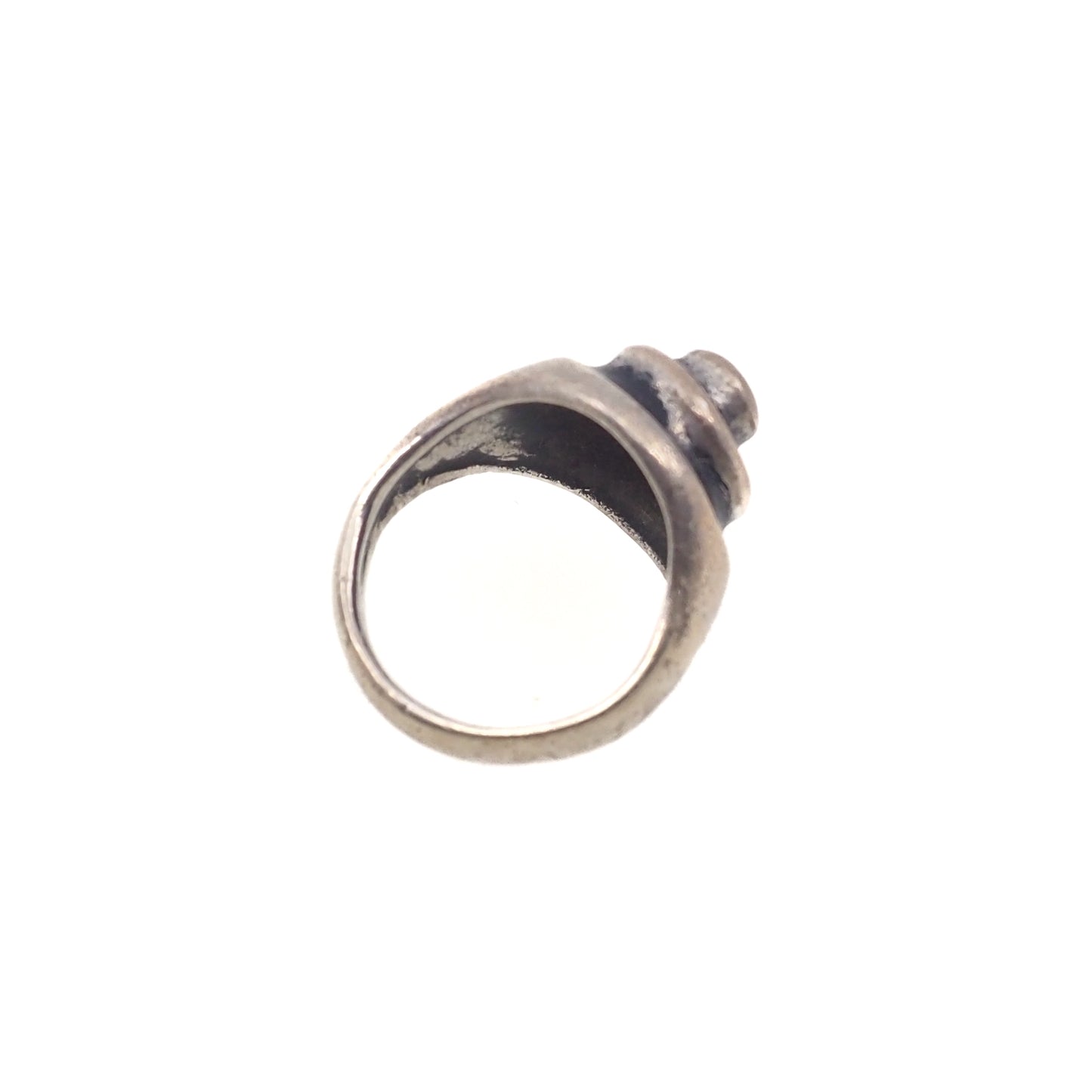 Vintage 1970s Sterling Silver Swirled Southwest Thick Band Ring Size 6.5