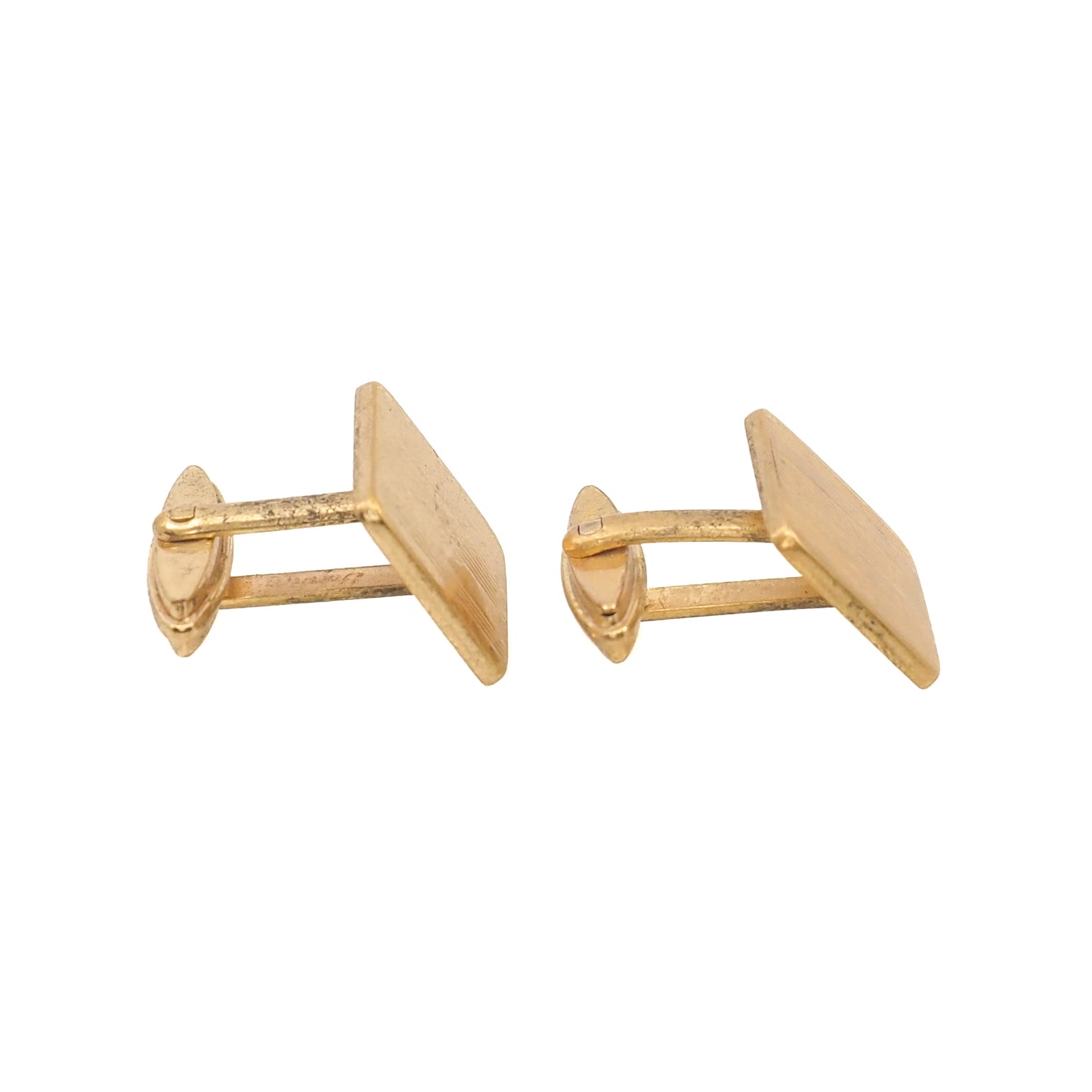 Vintage 1950s FORSTAR Gold Plated Square Minimal Unisex Cufflinks