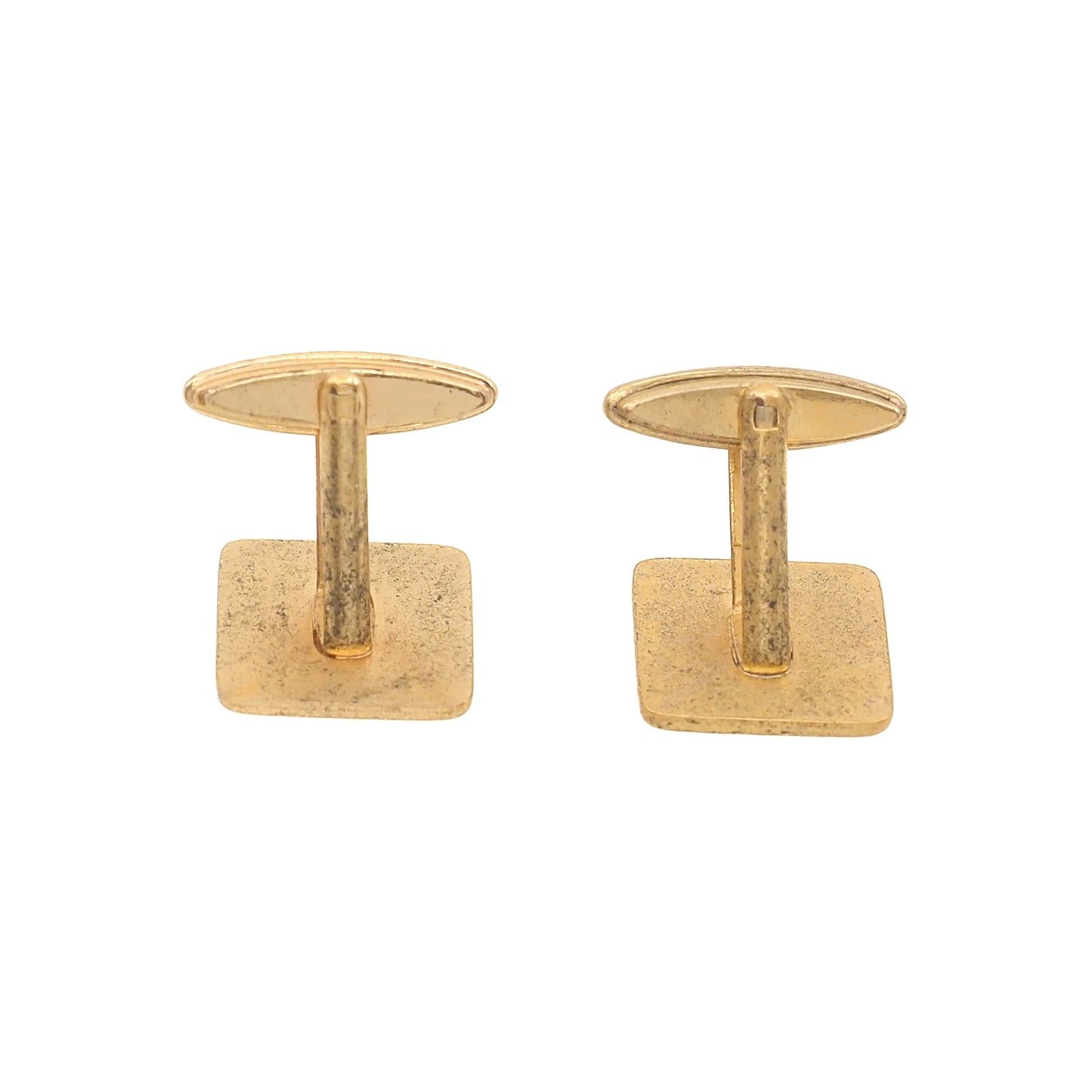Vintage 1950s FORSTAR Gold Plated Square Minimal Unisex Cufflinks