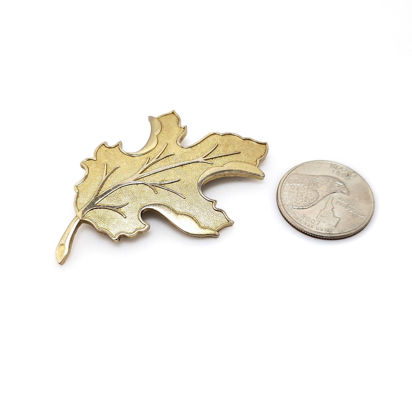 Vintage 1960s HOPE CHEST Leaf Brooch - 60s Signed Foliate Gold Tone Brooch - Vintage Fall Brooch - Jewelry for Fall