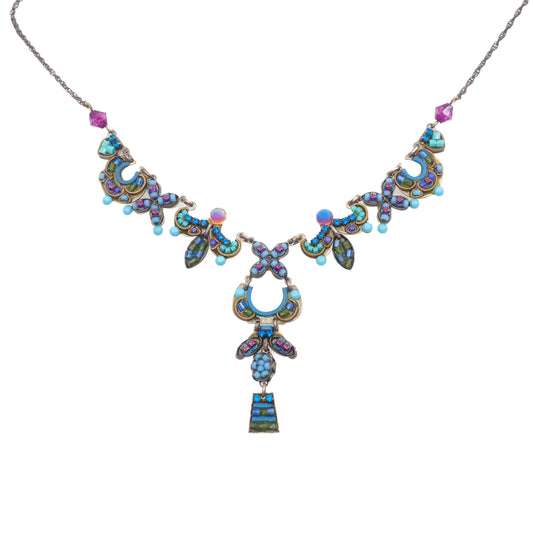 Vintage 1990s AYALA BAR Bead Multicolor Statement Designer 19" Necklace