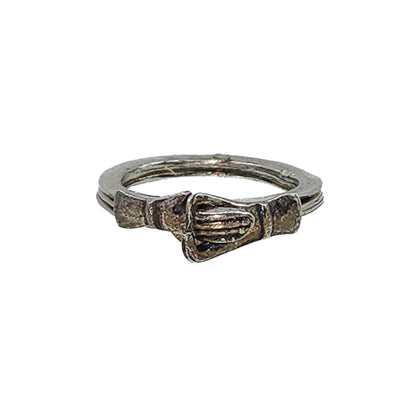 Vintage 1970s Sterling Silver Hands in Faith Engagement Fede Ring Size 6.5
