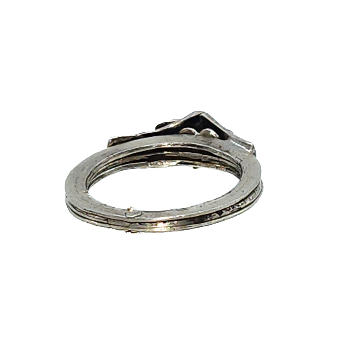 Vintage 1970s Sterling Silver Hands in Faith Engagement Fede Ring Size 6.5