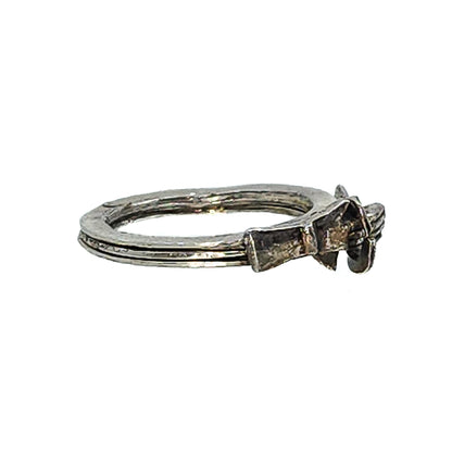 Vintage 1970s Sterling Silver Hands in Faith Engagement Fede Ring Size 6.5