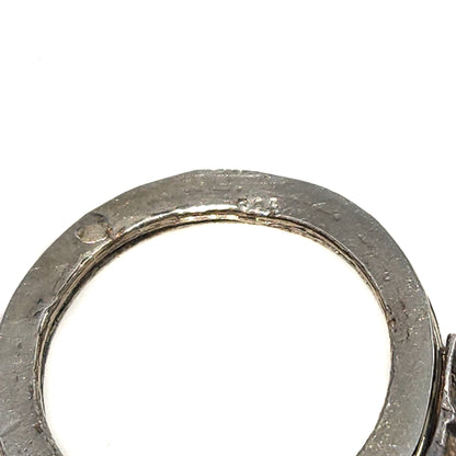 Vintage 1970s Sterling Silver Hands in Faith Engagement Fede Ring Size 6.5