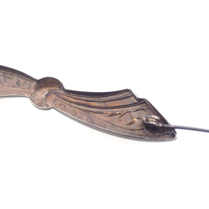 Vintage 1940s 835 Silver Bow Unisex Brooch