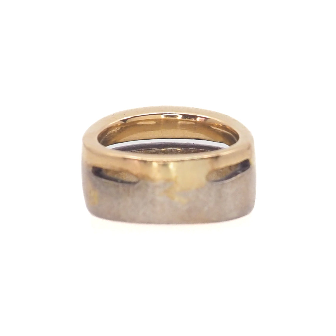 Vintage 1990s Sterling Silver, Lab Sapphire, Sugilite, Lapis, Vermeil Double Band Ring Size 8