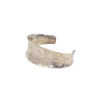 Vintage 1980s Sterling Silver Hammered Cuff Southwestern 6.25" Bracelet