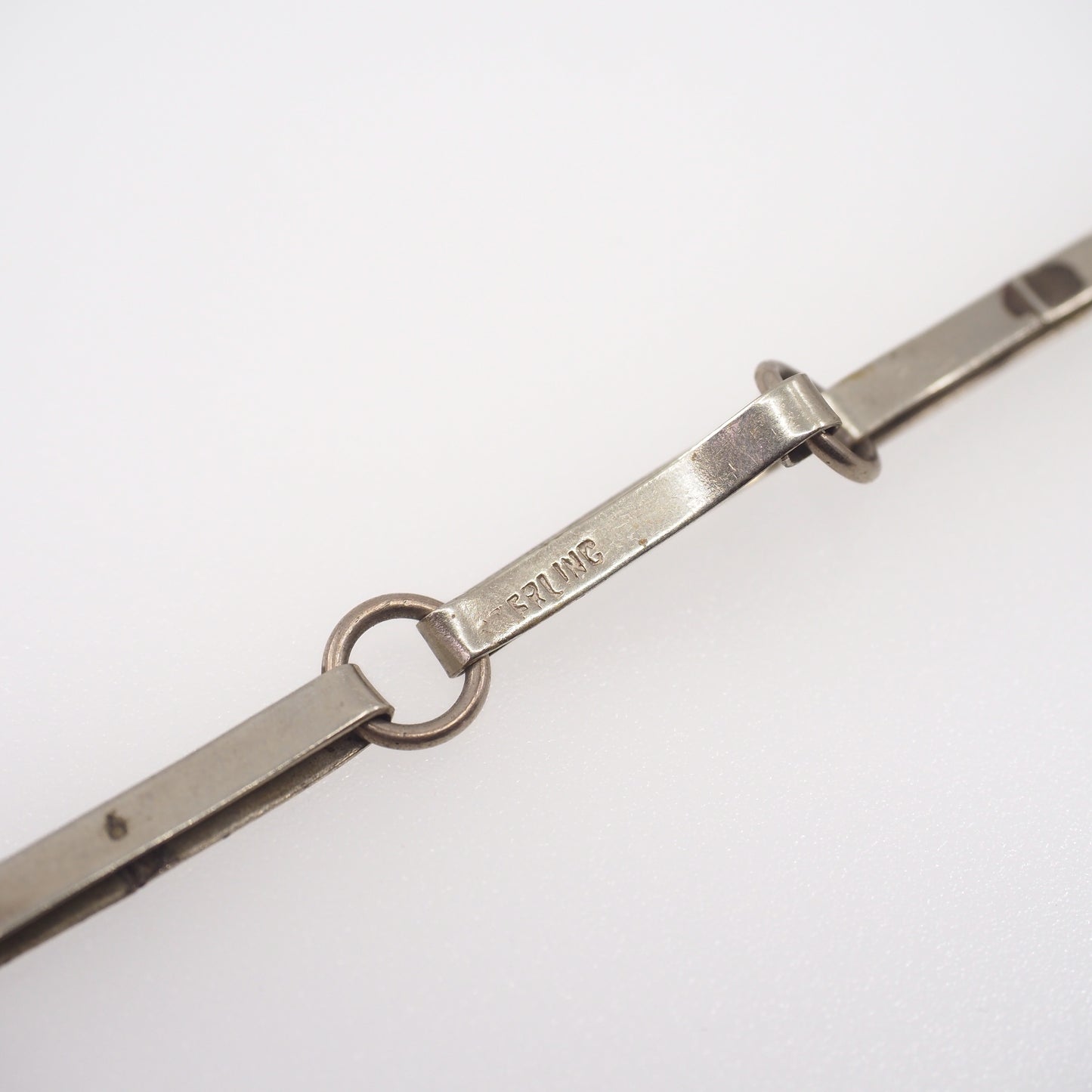 Vintage 1970s Mexico Sterling Silver and Rainbow Opalescent Glass Statement 22" Necklace