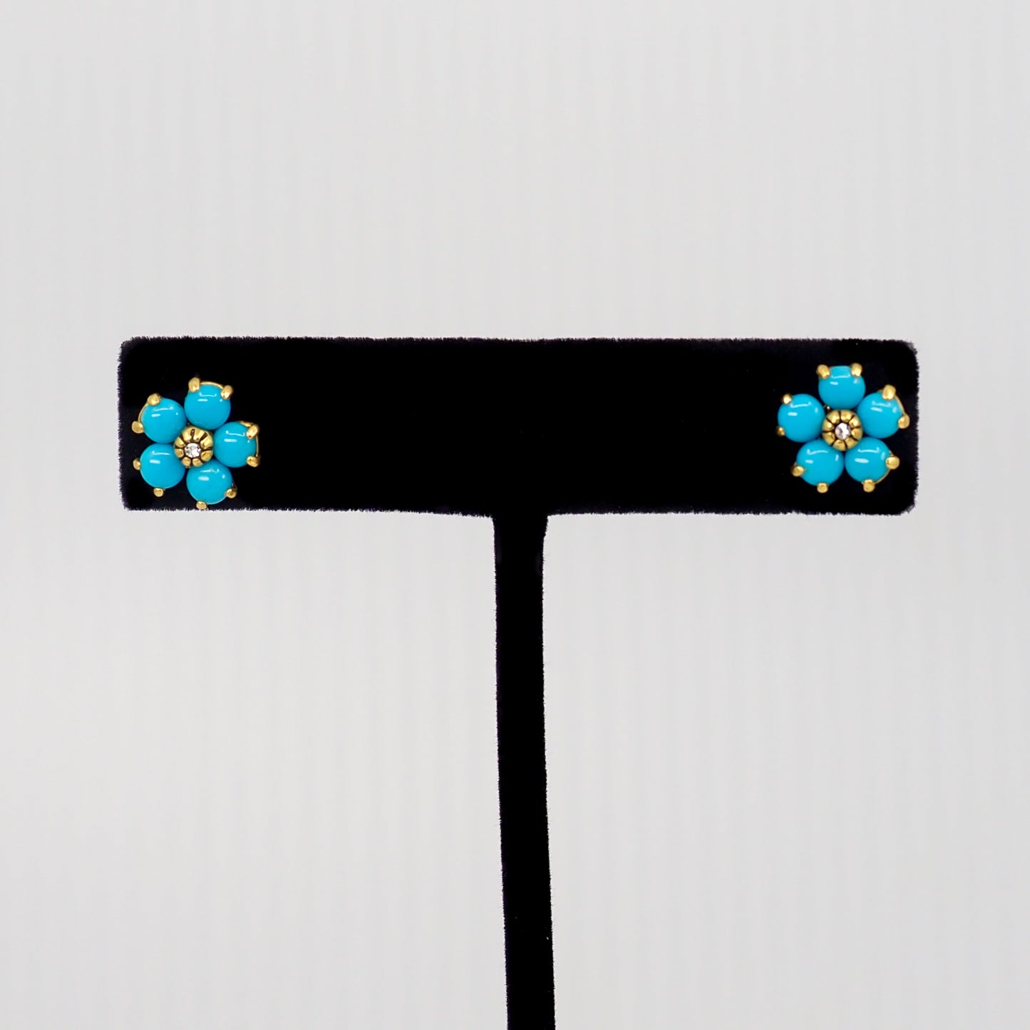 Vintage 1980er Metropolitan Museum of Art Lab Türkisblaues Blumenschmuck-Set