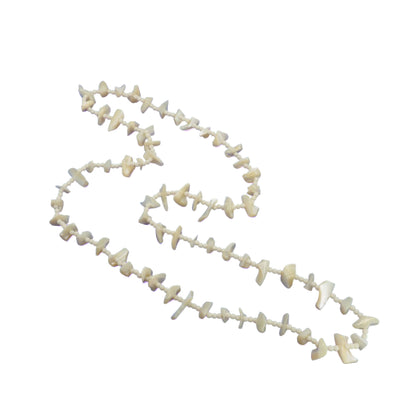 Vintage 1970s Mother of Pearl Bead 30" Opera Length Single Strand Necklace