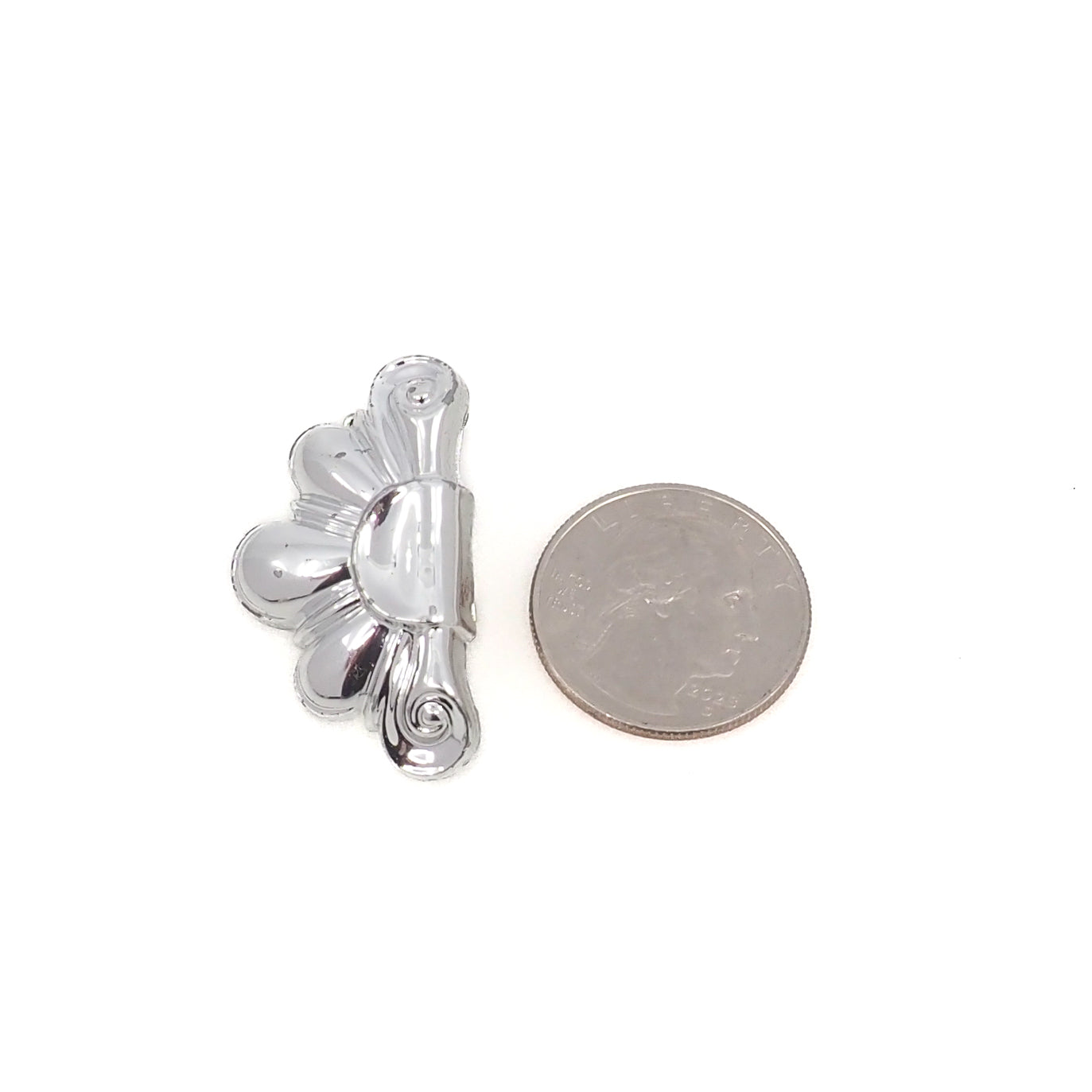 Vintage 1960s Silver Tone Metal Modernist Clip On Earrings