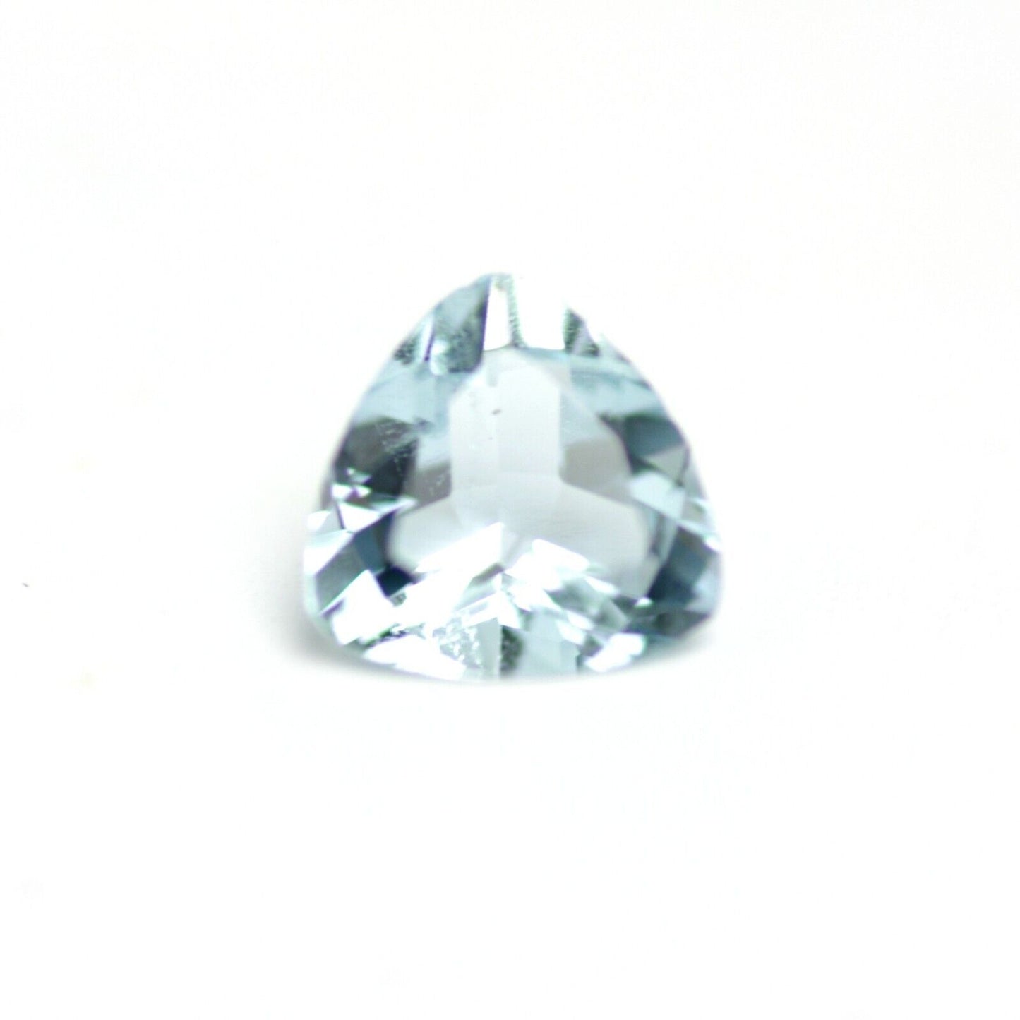 Vintage 1990s Trillion Cut Faceted Light Blue Aquamarine 1.05 Carat Loose Stone