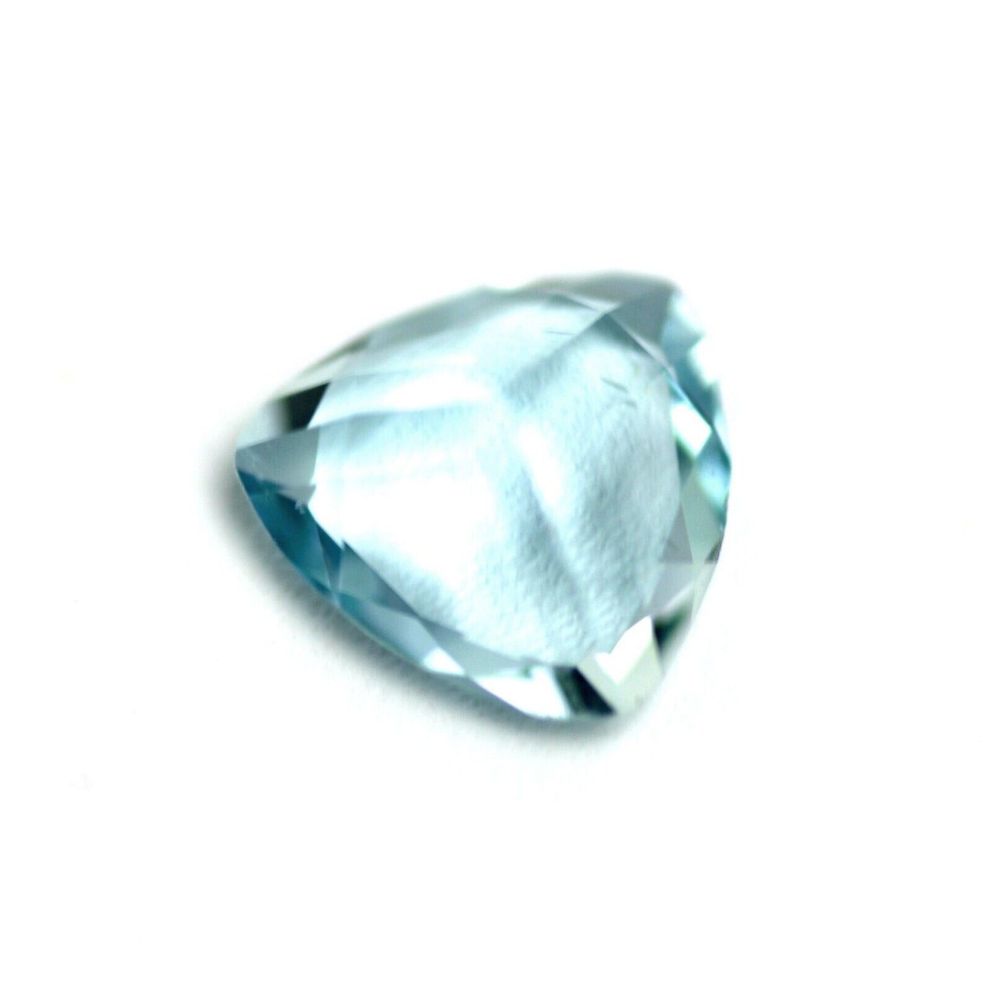 Vintage 1990s Trillion Cut Faceted Light Blue Aquamarine 1.05 Carat Loose Stone