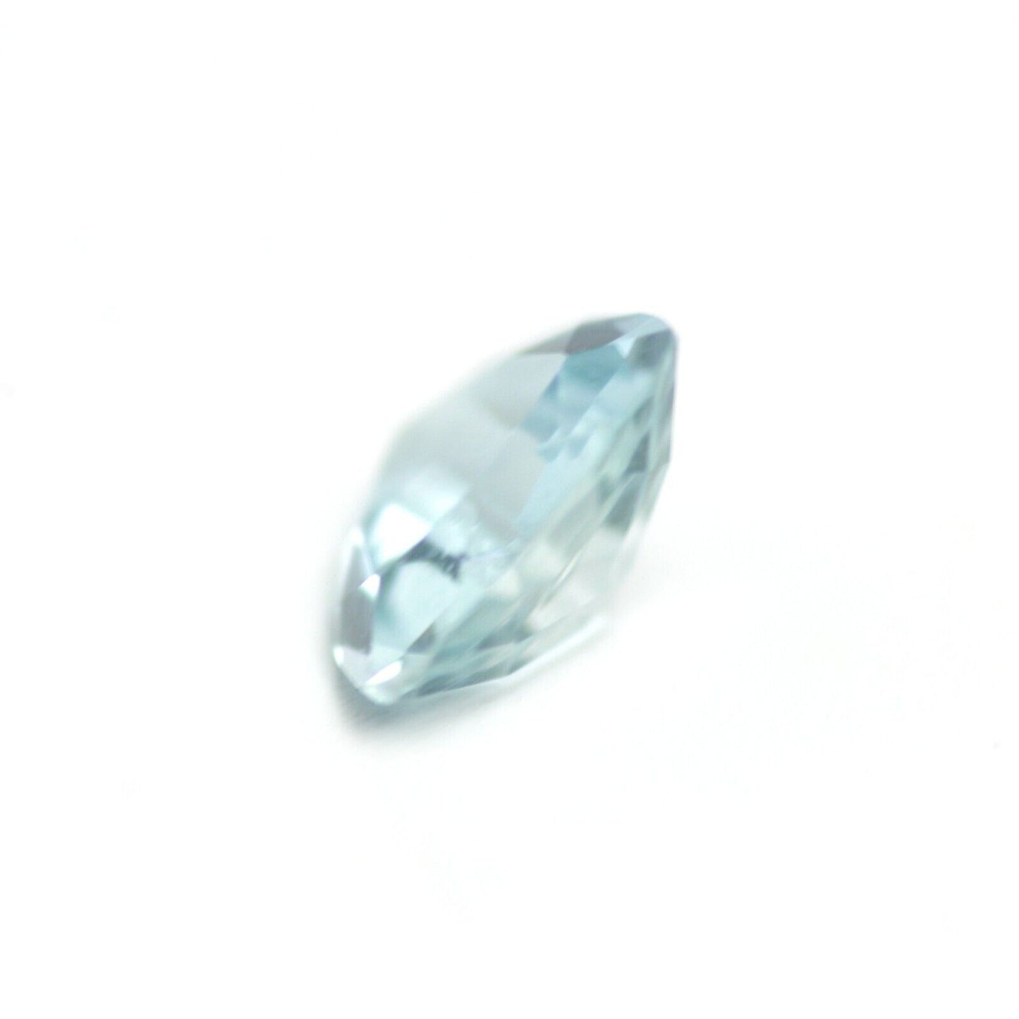 Vintage 1990s Trillion Cut Faceted Light Blue Aquamarine 1.05 Carat Loose Stone