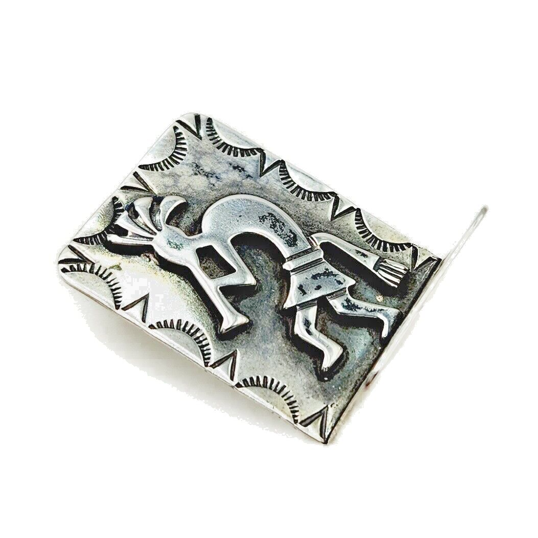 Vintage 1970s Sterling Silver Zuni Kokopelli Brooch