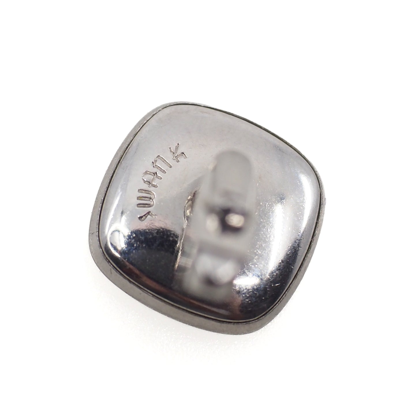 Vintage 1960s SWANK Red Glass and Silver Plate Mid Century Unisex Cufflinks