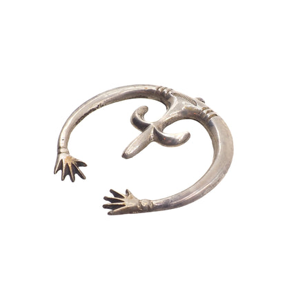 Vintage 1930s Native American Navajo Silver Plate Detachable Naja Statement Pendant
