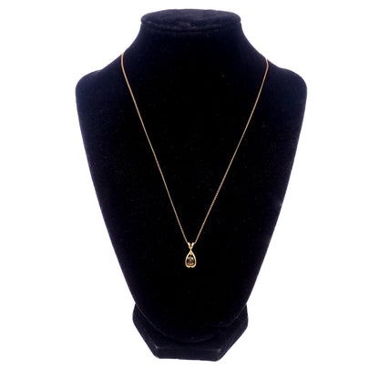 Vintage 1970s 0.50-Carat Black Star Sapphire Gold Filled Scroll Pendant 18" Necklace