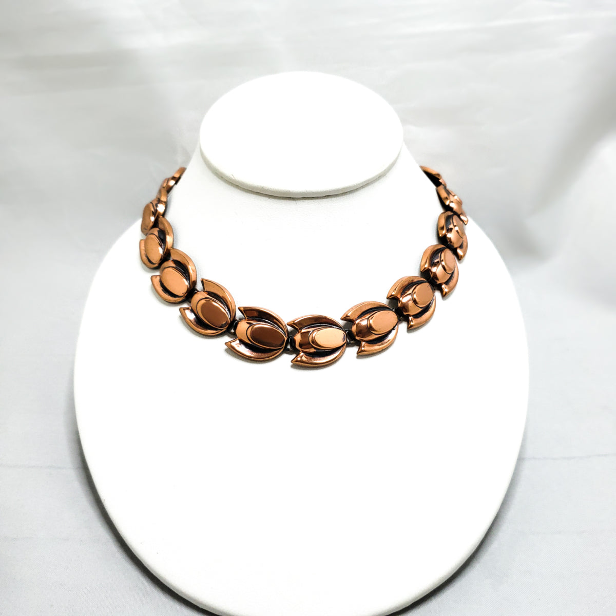 Vintage 1950s RENOIR Mid Century Modern Tulip Copper Necklace and Bracelet Set image 2