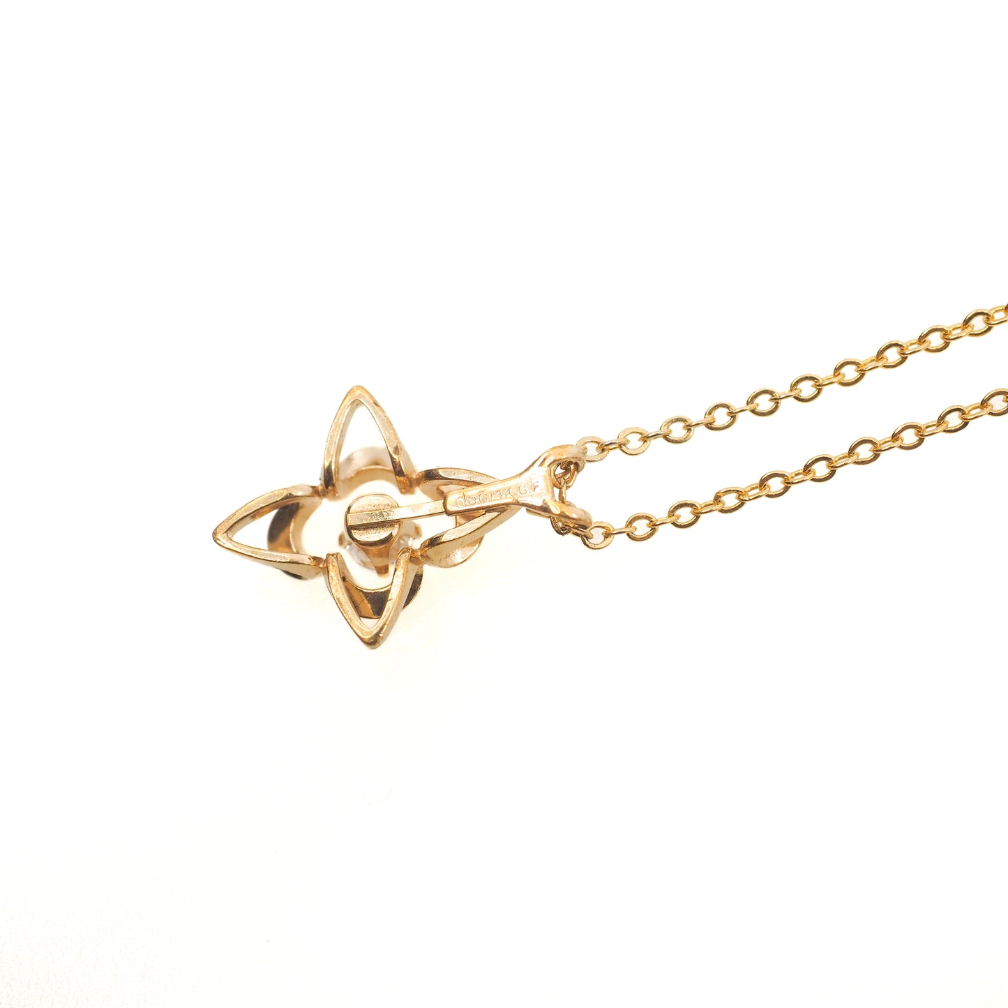 Vintage 1990s CURTIS Synthetic Moissanite Star Pendant Gold Filled 18" Necklace