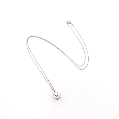 Vintage 1960s GRANAT TURNOV Bohemian Garnet Star Cluster Pendant 20" Necklace