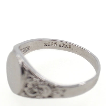 Vintage 1980s Sterling Silver Signet Ring Size 9.5