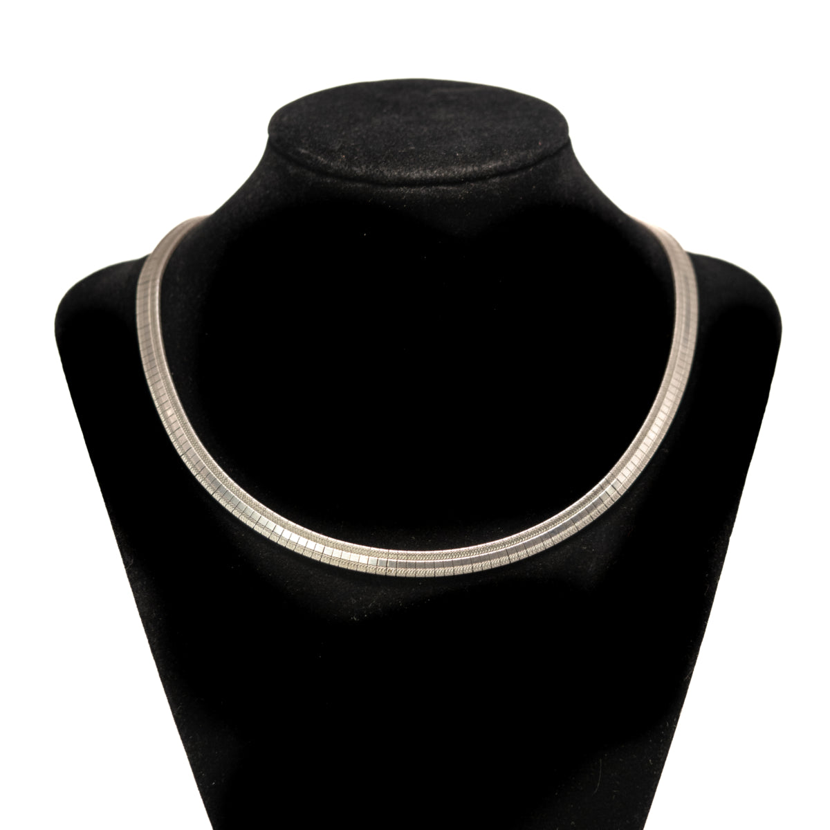 Vintage 1960s Swedish 835 Silver Collar Choker 16" Necklace