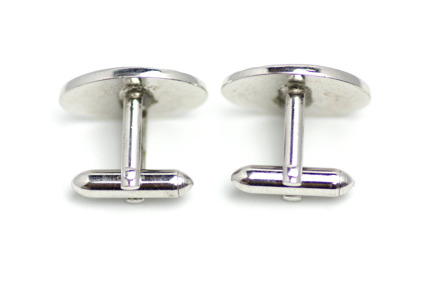 Vintage 1960s Silver Toned Torpedo Toggle Mid Century Mod Cuff Links - 60 Silver Cufflinks - Fathers Day Gift