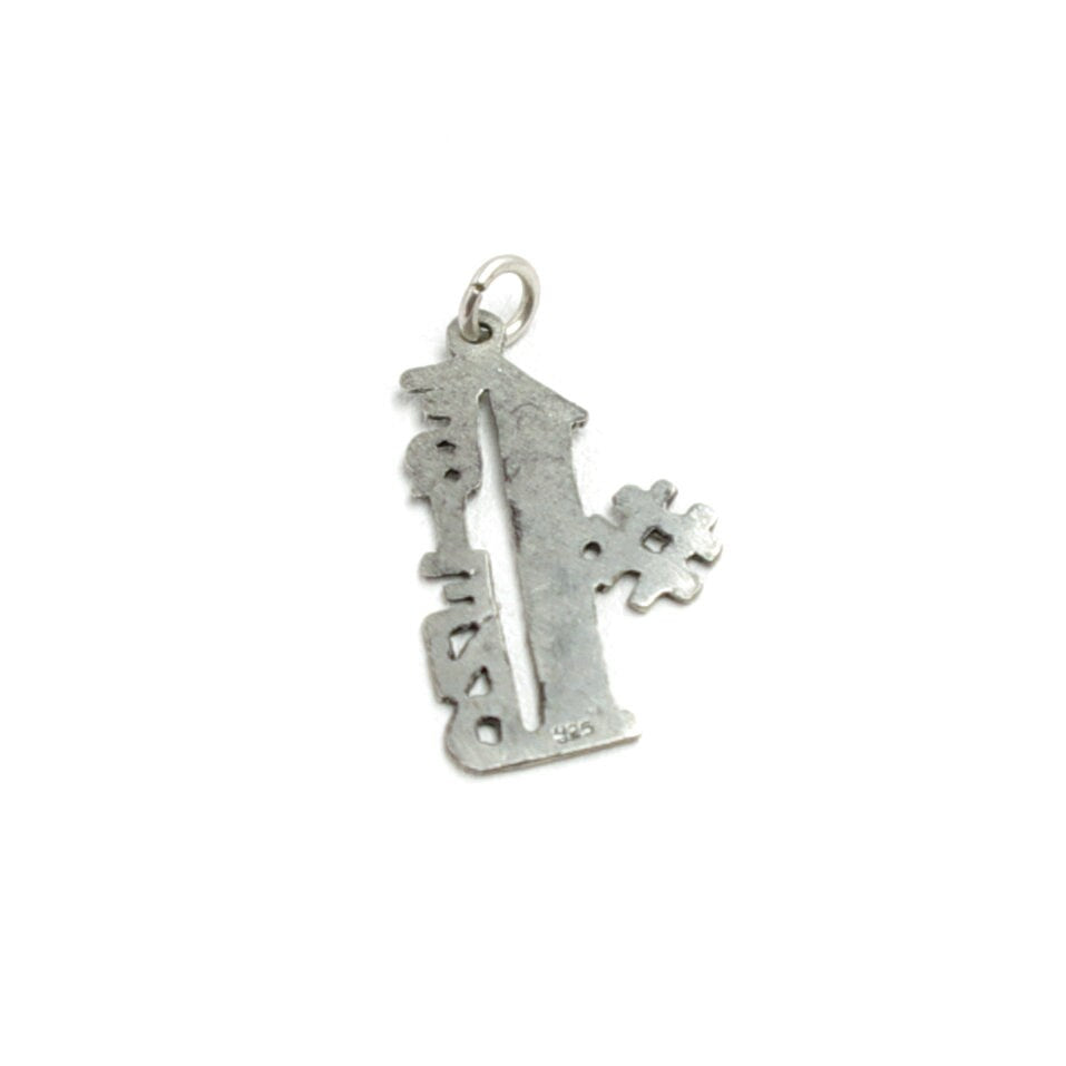 Vintage 1990s Number 1 Friend Silver Charm - Sterling #1 Friend Charm - 90s Silver Charm - Friendship Charm - Best Friends Charm