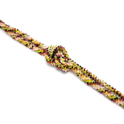 Vintage 1920s Art Deco Rope Colorful Glass Seed Beaded Long Flapper 68" Necklace