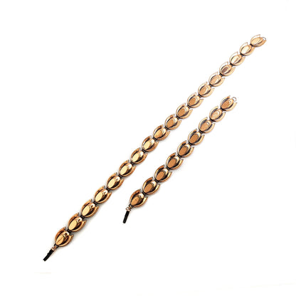 Vintage 1950s RENOIR Mid Century Modern Tulip Copper Necklace and Bracelet Set