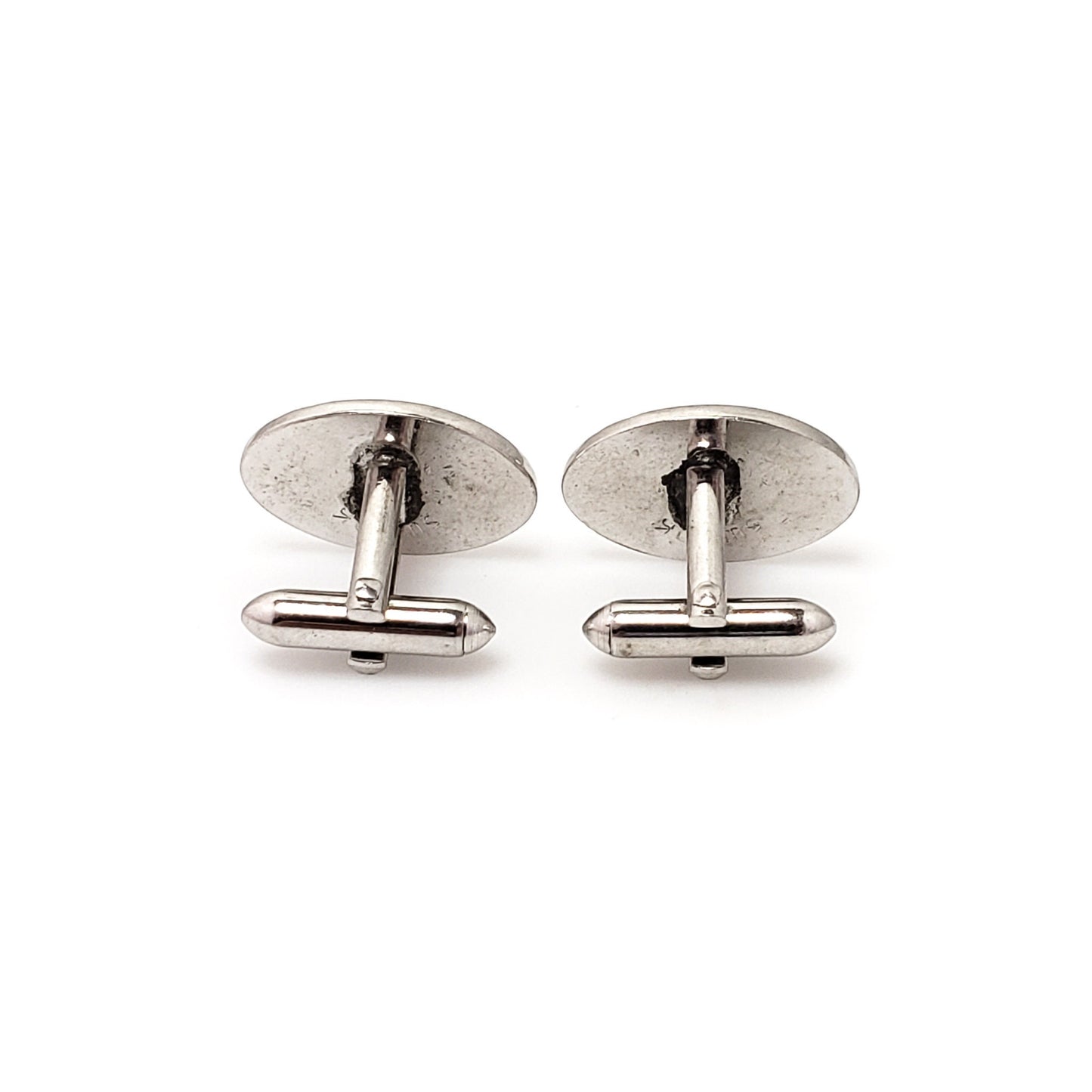 Vintage 1960s Silver Toned Torpedo Toggle Mid Century Mod Cuff Links - 60 Silver Cufflinks - Fathers Day Gift