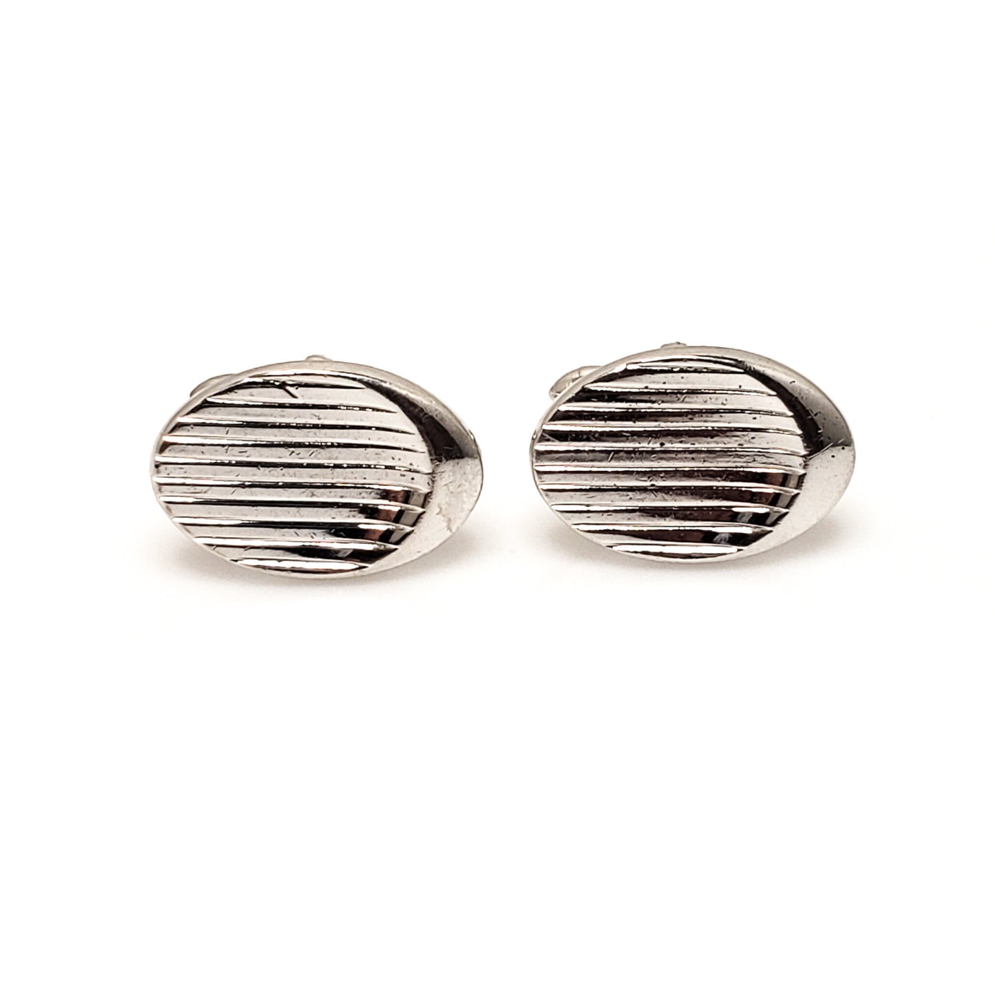 Vintage 1960s Silver Toned Torpedo Toggle Mid Century Mod Cuff Links - 60 Silver Cufflinks - Fathers Day Gift