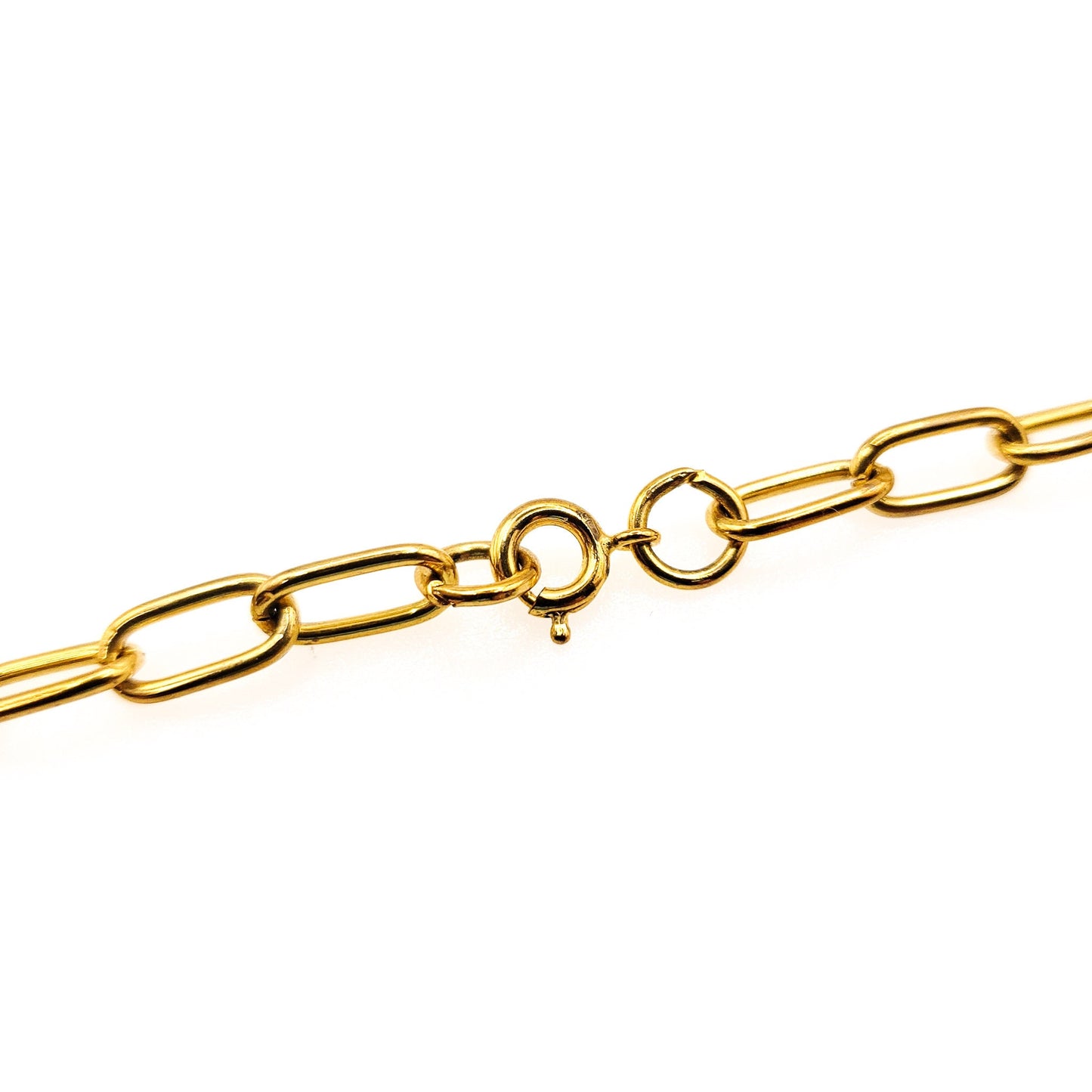 Vintage Gold Tone Chain - 1940s Gold Tone Cable Link Chain - Retro 40s Layering Chain Long 24" Necklace