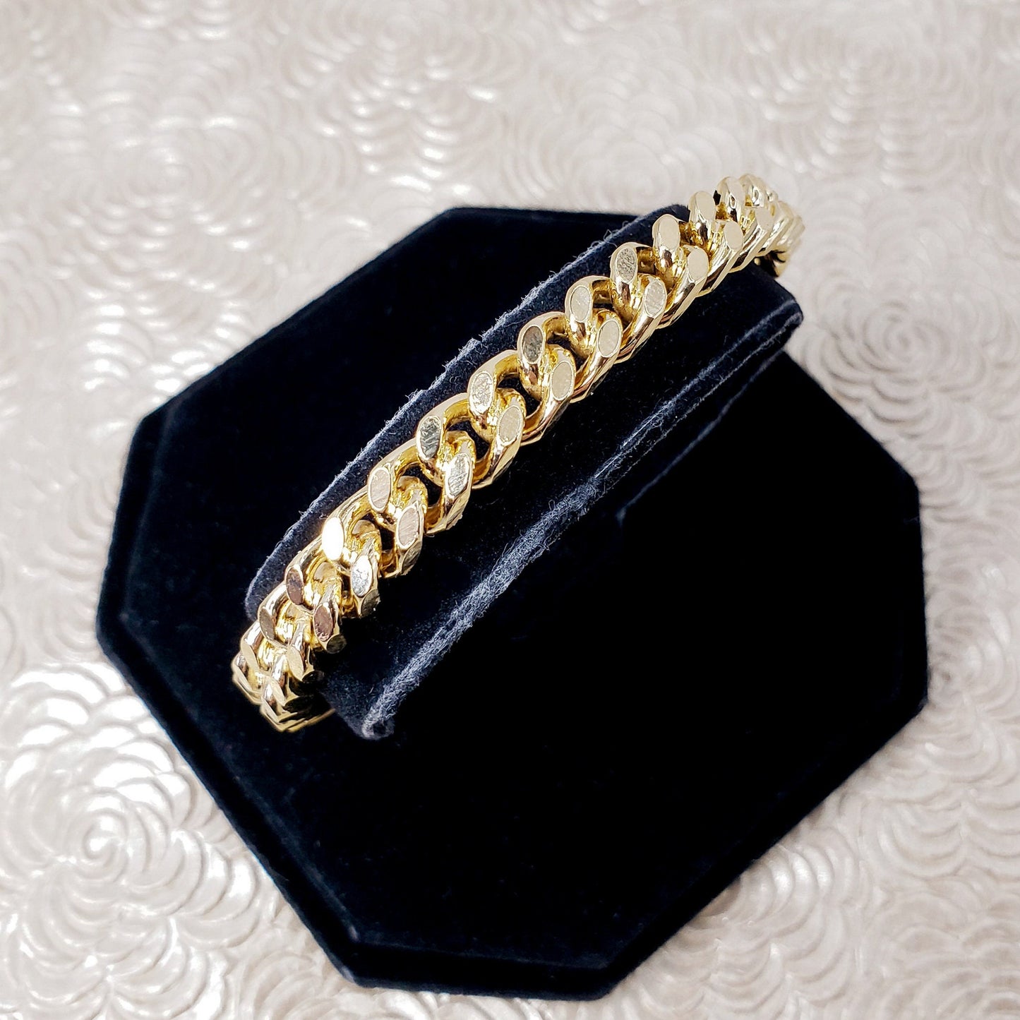 Vintage 1940s SPEIDEL Gold Plated Thin 6.75" Bracelet - 40s Retro Yellow Gold Plate Cuff with Original Celluloid Box