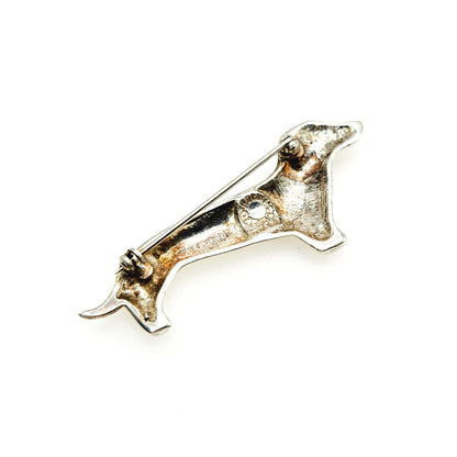 Vintage 1980s TAXCO Dachshund Dog Sterling Silver Brooch - 80s Mexico Silver Dog Brooch - Vintage Silver Figural Brooch