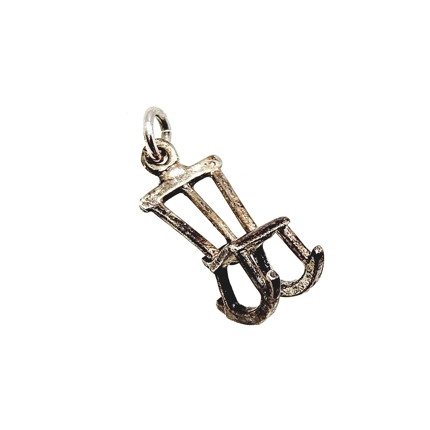 Vintage 1960s Sterling Silver Rocking Chair Charm - 60s Chair Silver Charm - Vintage Charm Bracelet